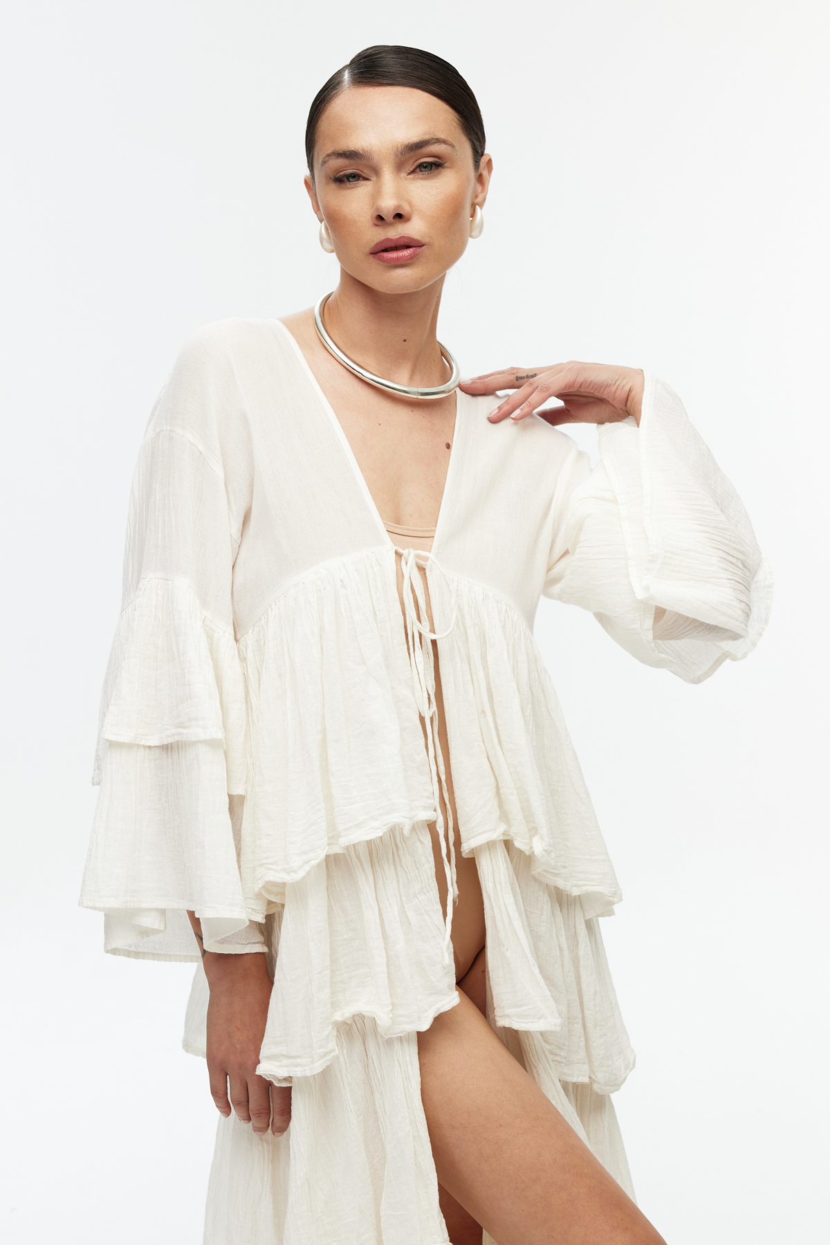 Pamuklu Kat Kat Bohem Kimono