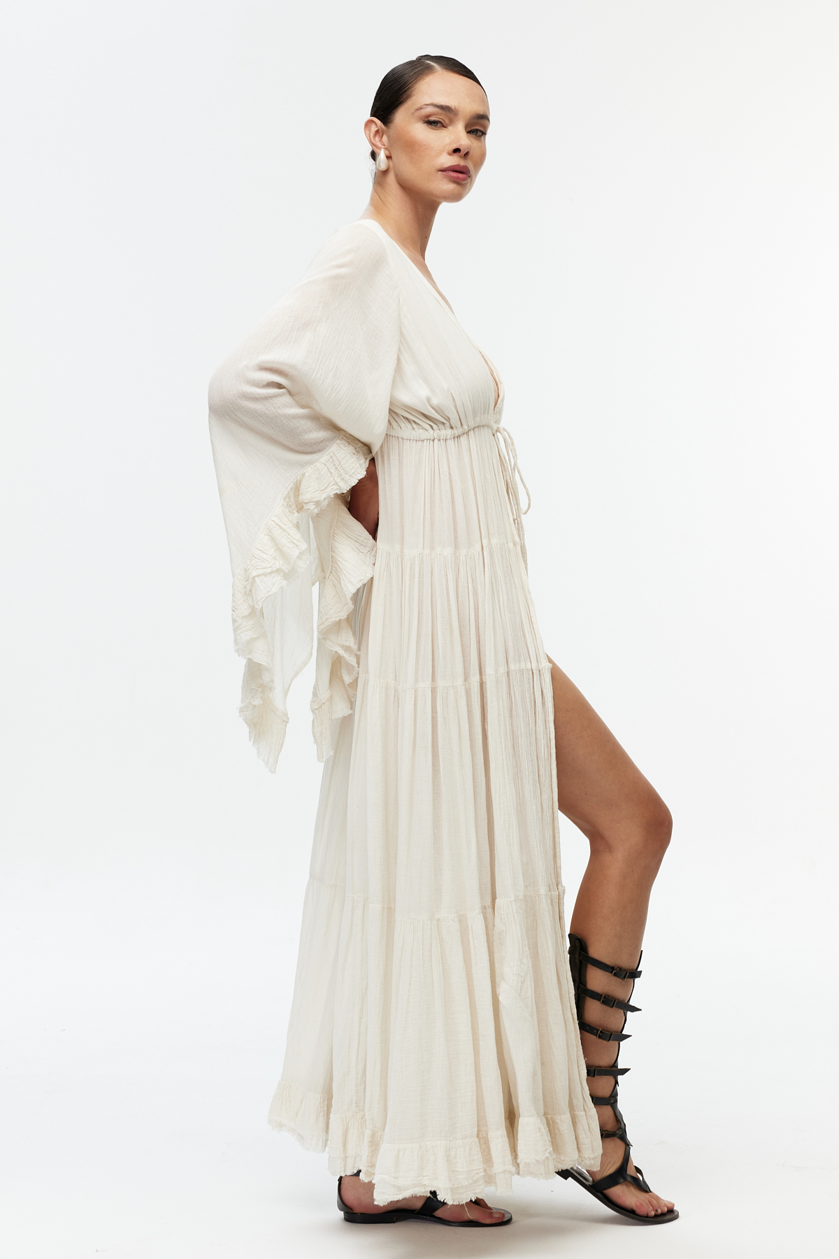 Pamuklu Yarasa Kol Uzun Kimono